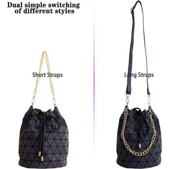 Geometry Luminous Purse Geometrical Bags and Holographic Crossbody Bag - Picture 4 of 7